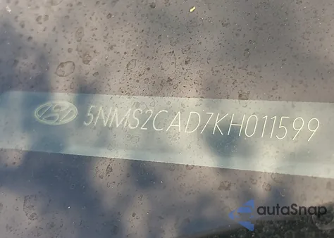 2019 Hyundai Santa Fe Se from USA, damaged, VIN 5NMS2CAD7KH011599